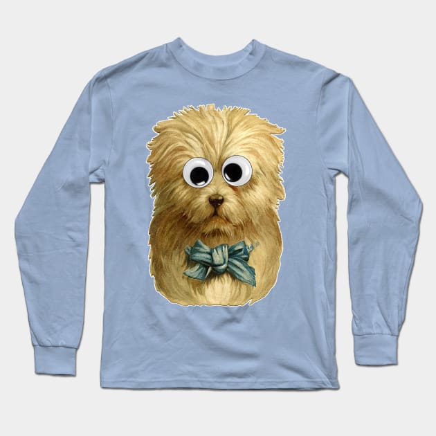 Googly Eyed Pupper Long Sleeve T-Shirt by DankFutura